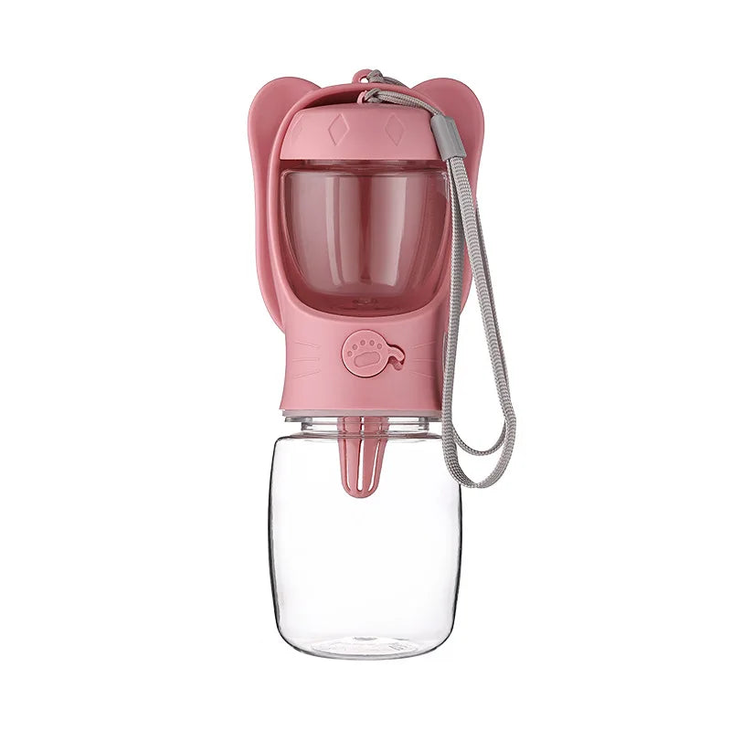 Portable 2-in-1 Dog Cat Water Bottle with Food Storage Container for Outdoor Travel Pet Feeding Pet Supplies